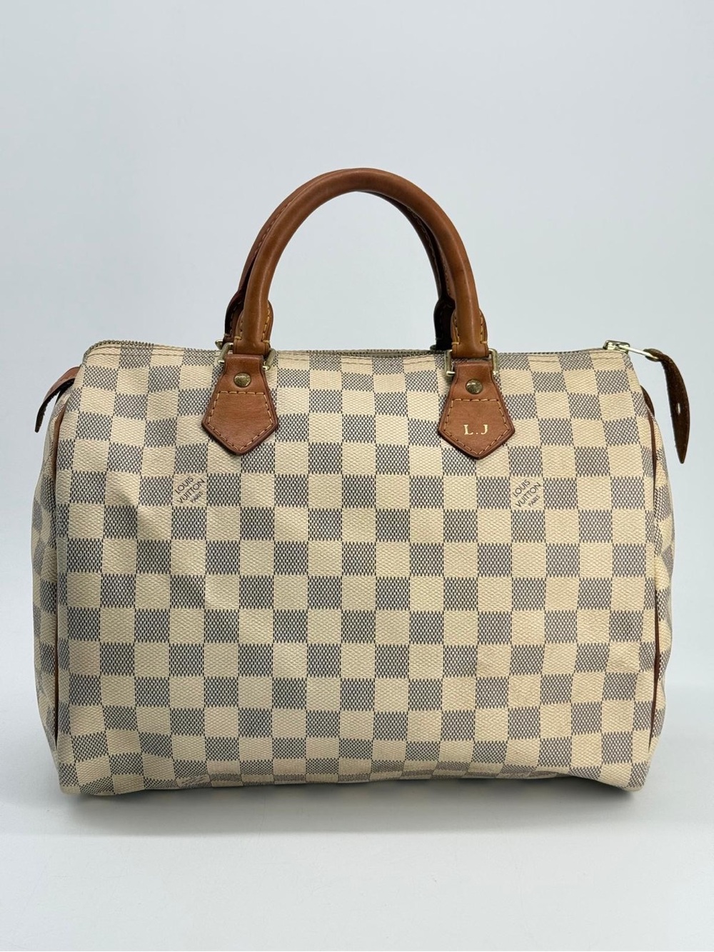 LOUIS VUITTON Damier Azur 30 Canvas Speedy Handbag